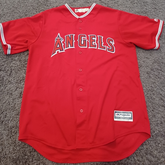 Majestic Los Angeles Angels Shohei Ohtani stitched Jersey Red Size L large - Picture 1 of 6